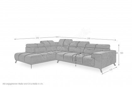 Inside von AZ Iwaniccy - Polstersofa links anthrazit
