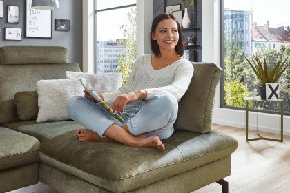 MP-IN20110 von Megapol - Ecksofa Variante rechts olive