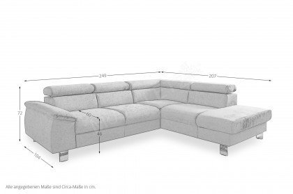 Micky von COTTA - Ecksofa rechts grey