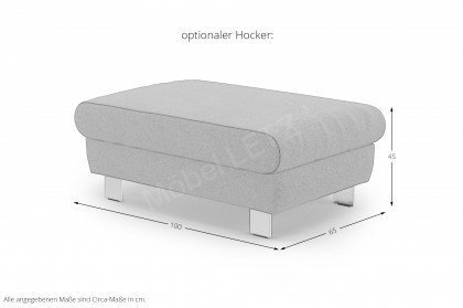 Micky von COTTA - Ecksofa rechts grey