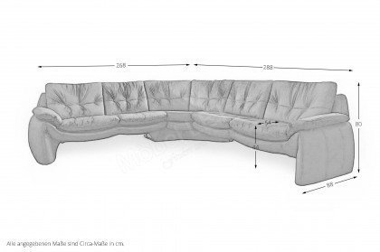 Modell 525 von Sofa-Team - Polstergarnitur Variante links elephant