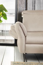 Trapani von Polsteria - Ledergarnitur Ausführung rechts ecru