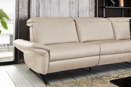 Trapani von Polsteria - Ledergarnitur Ausführung rechts ecru