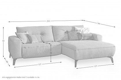 Alika von ADA Trendline - Eckgarnitur rechts antique-pink