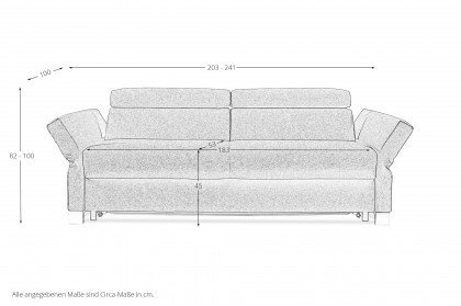 Sabrina-Sleep von Bali - Schlafsofa blau-grau