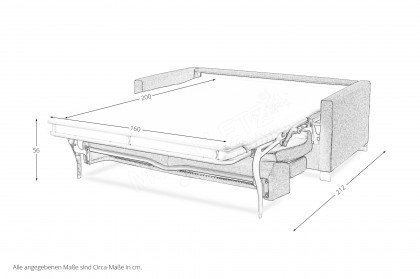 Sabrina-Sleep von Bali - Schlafsofa blau-grau