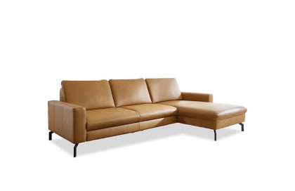 PN-EM20028 von Polinova - Ledersofa Variante rechts kurkuma