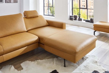 PN-EM20028 von Polinova - Ledersofa Variante rechts kurkuma