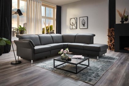 PN-EM21059 von Polinova - Ledersofa Variante rechts anthrazit