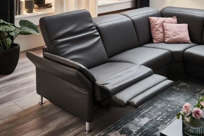 PN-EM21059 von Polinova - Ledersofa Variante rechts anthrazit