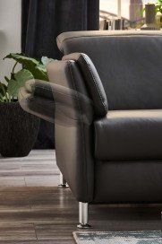 PN-EM21059 von Polinova - Ledersofa Variante rechts anthrazit