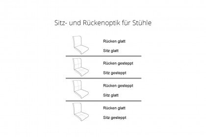 Step Two von K+W Polstermöbel - Eckbank mit Kufen in Edelstahloptik