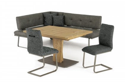 Step Two von K+W Polstermöbel - Eckbank mit Kufen in Edelstahloptik