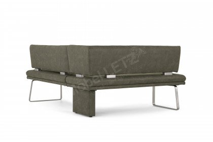 Step Two von K+W Polstermöbel - Eckbank mit Kufen in Edelstahloptik