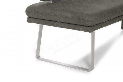 Step Two von K+W Polstermöbel - Eckbank mit Kufen in Edelstahloptik