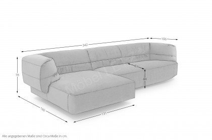 Opal von Easy Sofa - Polstergarnitur Ausführung links olive