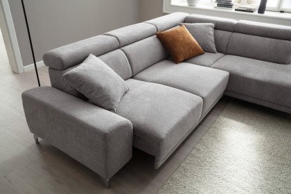 Matino von Candy - Ecksofa Ausführung rechts silver