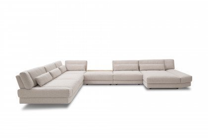 Lounge-LE22 von Easy Sofa - Wohnlandschaft links lehm