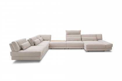 Lounge-LE22 von Easy Sofa - Wohnlandschaft links lehm