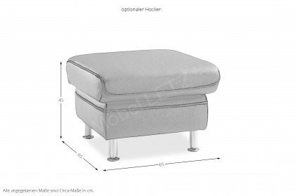 HU-SF15058 von Hukla - Ledergarnitur anthrazit