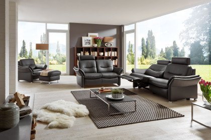 HU-SF15058 von Hukla - Ledergarnitur anthrazit