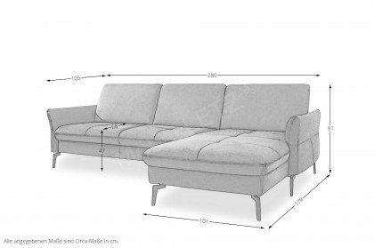 ZE-EM20156 von Zehdenick - Ecksofa Ausführung rechts olive
