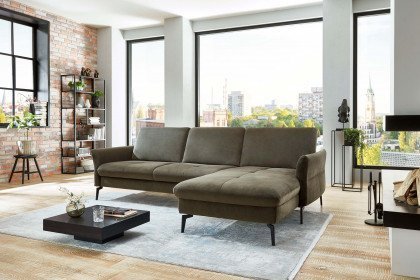 ZE-EM20156 von Zehdenick - Ecksofa Ausführung rechts olive
