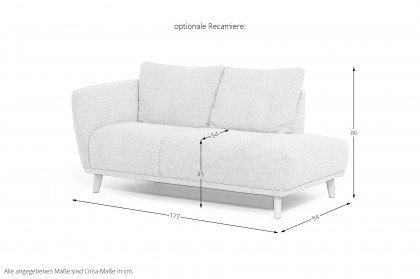 Spring-LE22 von Vilmers - Eckgarnitur links ivory