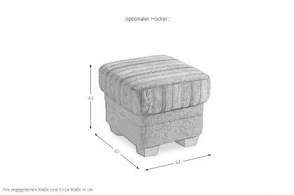 S344 Wallis von Ponsel - Sofagruppe rot-gestreift