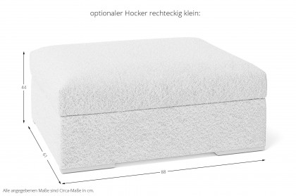 Opera-LE22 von Schröno - Polstersofa rechts rot-blau-grün gemustert