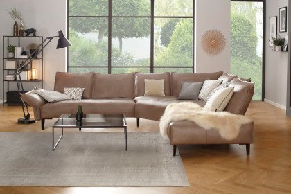 16660 Bonnie von Willi Schillig - Ledersofa Ausführung rechts sand