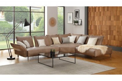 16660 Bonnie von Willi Schillig - Ledersofa Ausführung rechts sand