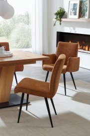 Step Two von K+W Polstermöbel - Eckbank in der Farbe Cognac