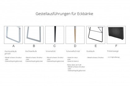 Step Two von K+W Polstermöbel - Eckbank in der Farbe Cognac