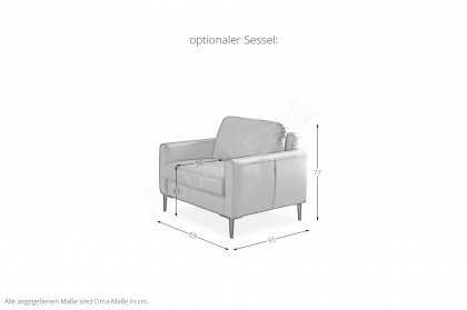 22850 AleXx von Willi Schillig - Polstergarnitur cognac