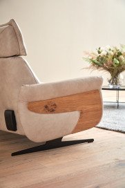 4150 von Himolla - Ledersofa Ausführung rechts elfenbein