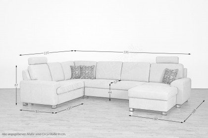 Plaza von Grant Factory - Wohnlandschaft links anthrazit