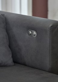 Loft-LE22 von AZ Iwaniccy - Polstersofa links dunkelgrau