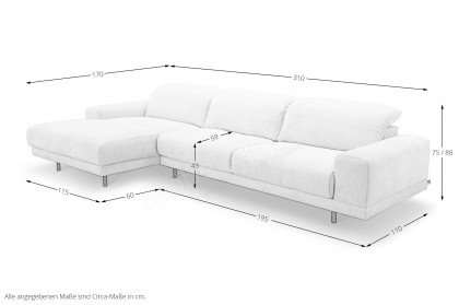 Lavoro von Easy Sofa - Ecksofa Ausführung links sand