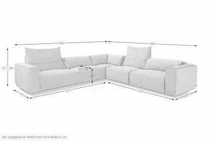 Panama von Easy Sofa - Polstergarnitur titan