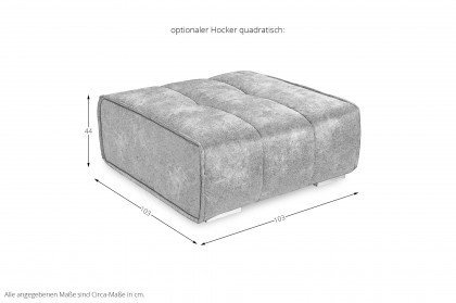 London von ED-Lifestyle - Ecksofa links smoke blue