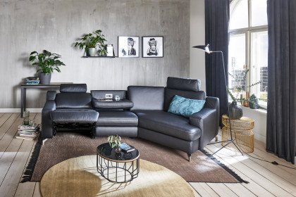 Prisma 1 von Polsteria - Ledergarnitur Ausführung rechts anthrazit