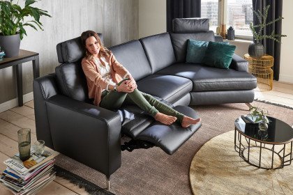 Prisma 1 von Polsteria - Ledergarnitur Ausführung rechts anthrazit