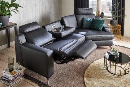 Prisma 1 von Polsteria - Ledergarnitur Ausführung rechts anthrazit