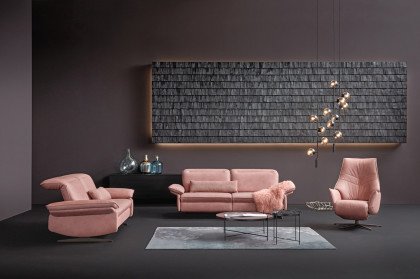 1077 von Himolla - Ledergarnitur lachs