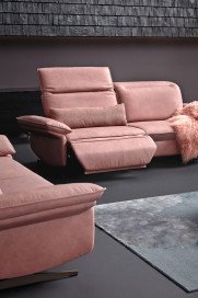 1077 von Himolla - Ledergarnitur lachs