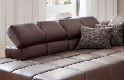 Ostende von Candy - Ledergarnitur Ausführung links chestnut