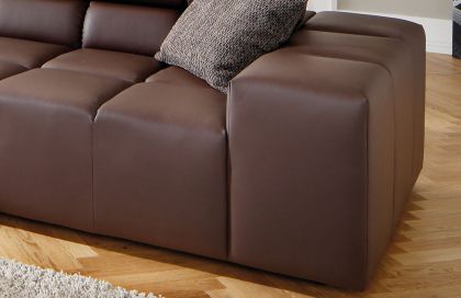 Ostende von Candy - Ledergarnitur Ausführung links chestnut