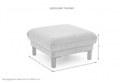 1082 von Carina - Ecksofa Variante rechts grau