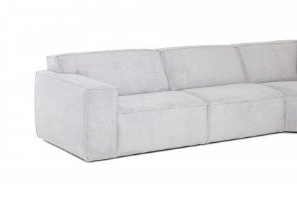 Loki-LE23 von Easy Sofa - Ecksofa rechts hellgrau